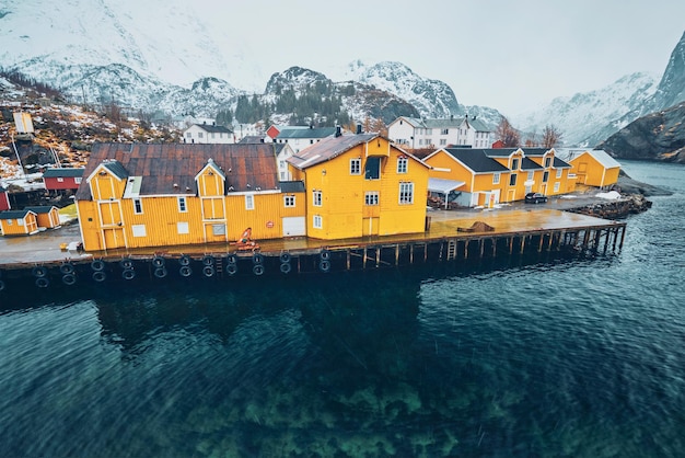 Photo nusfjord fishing village in norway