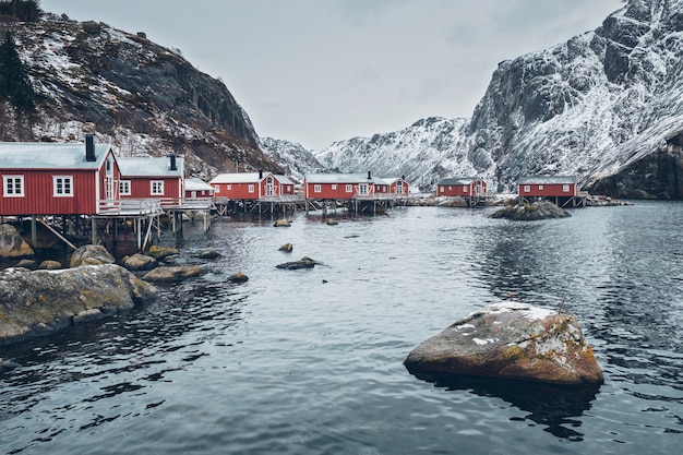 Nusfjord vissersdorp in Noorwegen