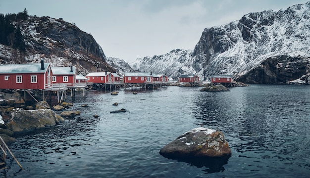 Nusfjord vissersdorp in Noorwegen