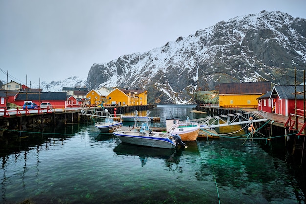 Nusfjord vissersdorp in Noorwegen