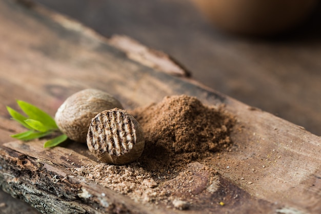 Nutmegs and ground nutmeg