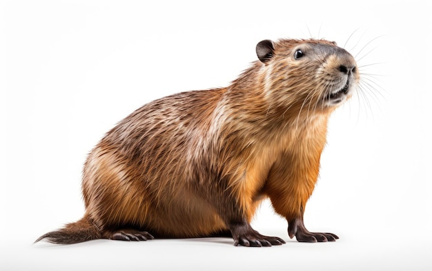 Nutria Web Footed Marshland Rodent Isolated on a Transparent Background PNG