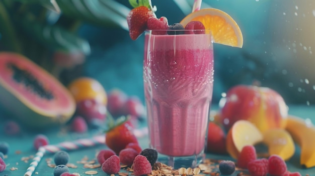 Nutrient Rich Smoothie with Fitness Props