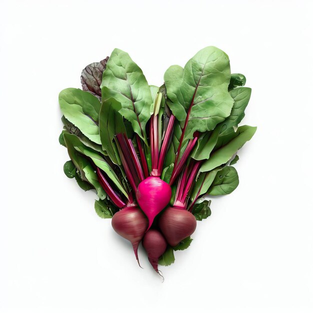 Foto nutrientrich beetroot heart alimento e salute ilustrazione concettuale ai generativa