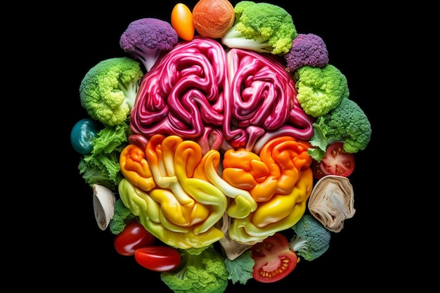 Premium Ai Image Nutrition Intelligence Concept Brain Mind Diet Think Premium Ai Image Nutrition Intelligence Concept Brain Mind Diet Think