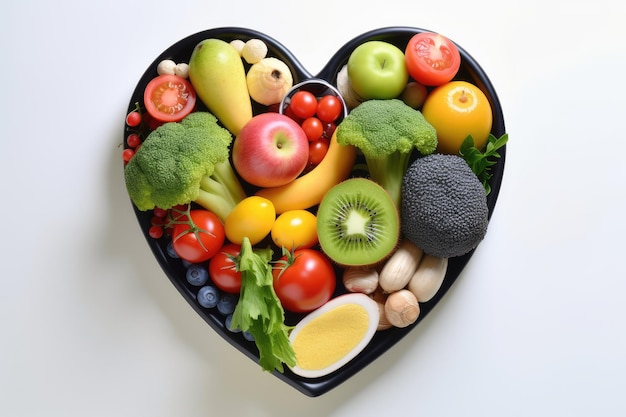 Nutritional food for heart health wellness AI generated