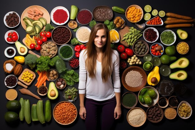 Foto sfondio del concetto di nutrizionista