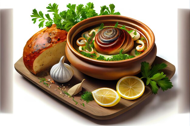 Nutritious European Cuisine Escargot food