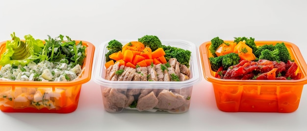 Nutritious meal prep An assortment of balanced meal containers ready for a healthy lifestyle