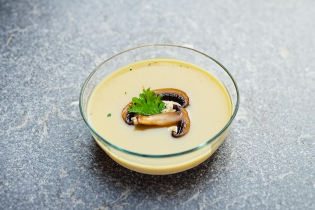 Nutritious mushroom soup with a medley of vegetables