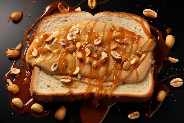 Photo nutritious peanut butter generate ai