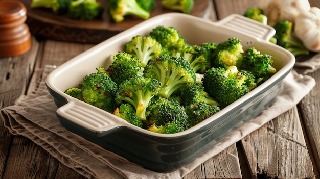 Photo nutritious roasted broccoli