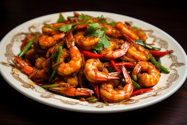 Nutritious Vegetable shrimp Generate Ai