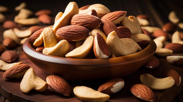 Nuts in the bowl UHD wallpaper