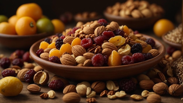 nuts and dried fruit