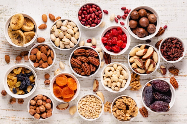 Nuts and dried fruits assortment