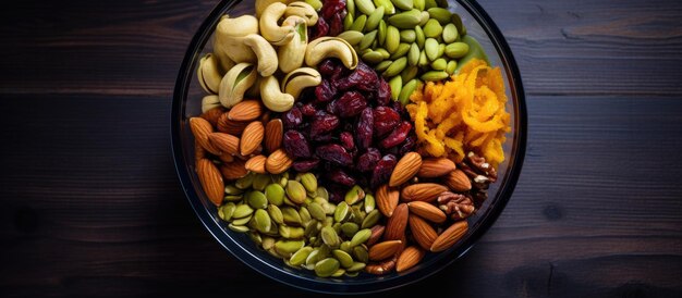 Photo nuts and seeds in a food processor bowl