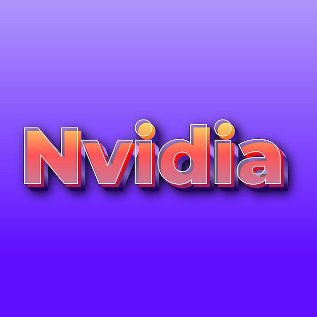 Nvidia텍스트 효과 JPG 그라데이션 보라색 배경 카드 사진