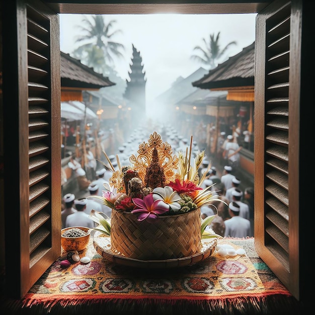 Фон изображения Nyepi, созданный Bing