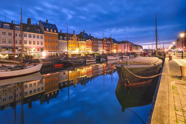 Nyhavn in kopenhagen denemarken