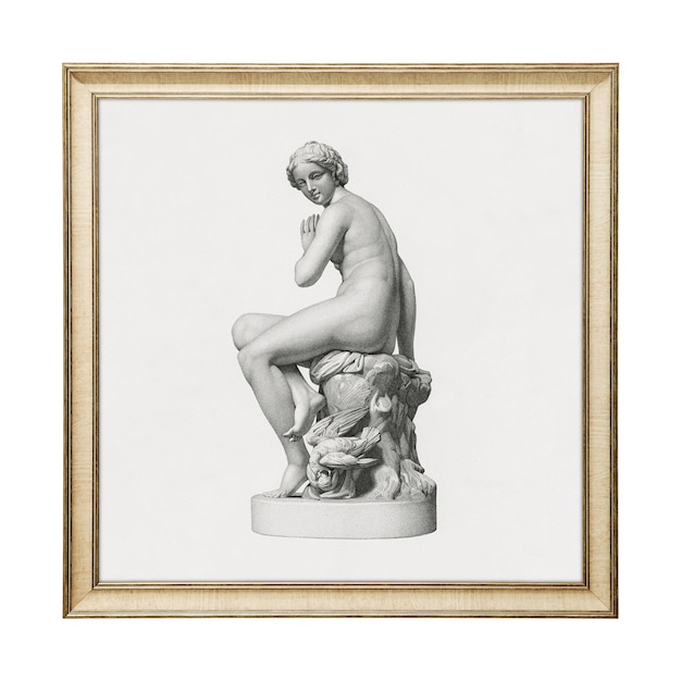 Nymph sculpture png artwork sticker Greek art on transparent background remastered by rawpixel