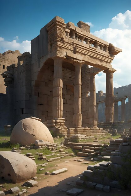 nymphaeum in de romeinse oude stad jerash jordanië