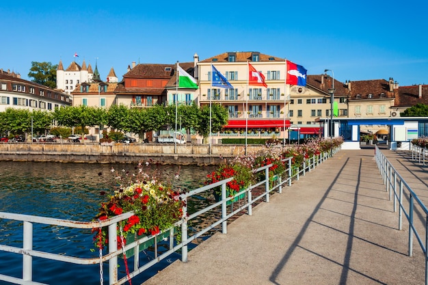 Nyon stad aan het Meer van Genève