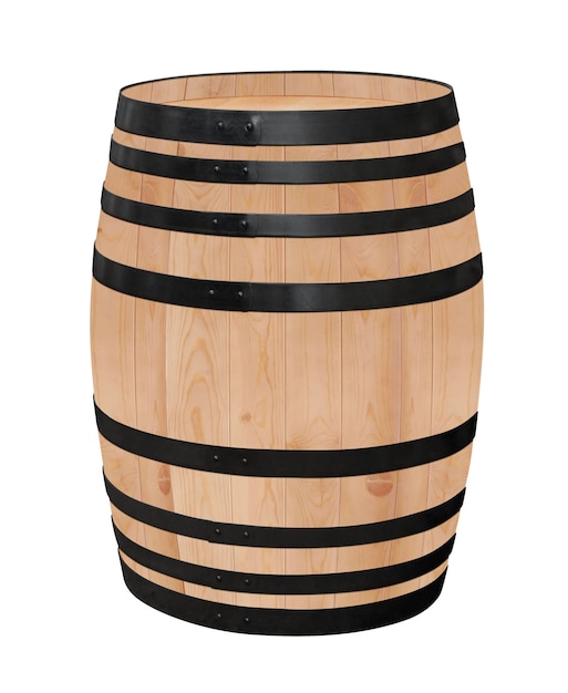 Oak barrel isolated