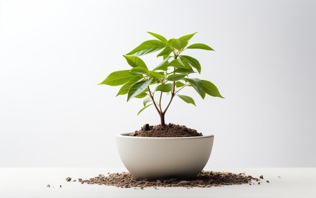 Oak Plant on White Background