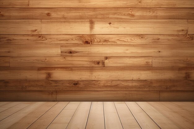 Oak Wood Platform with Wooden Wall