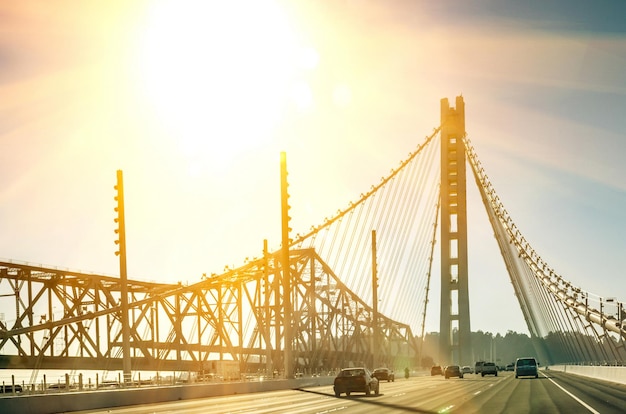 Oakland Bay Bridge in San Francisco before Sunset