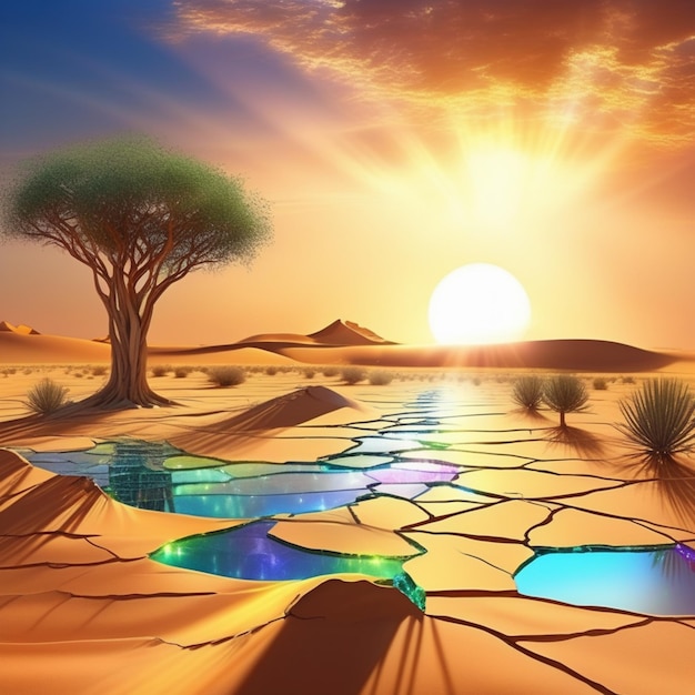 Oase van de Sahara-woestijn
