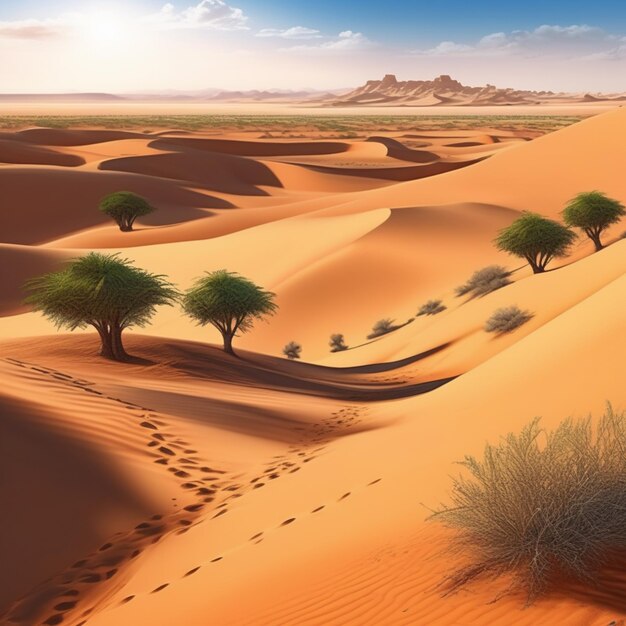 Foto oase van de sahara-woestijn