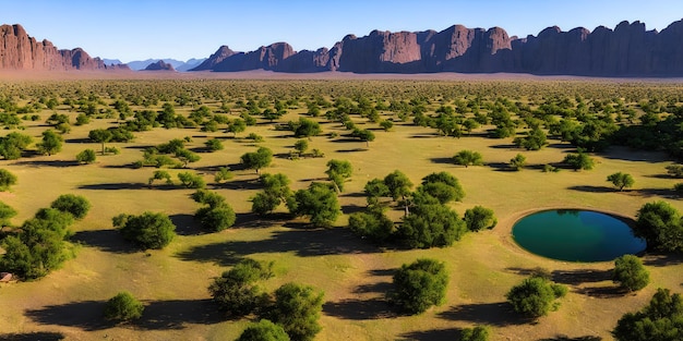 An oasis in the middle of the desert