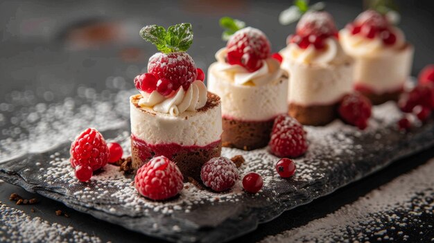 an oasis of mousse and cream desserts in a desert of sugar sand