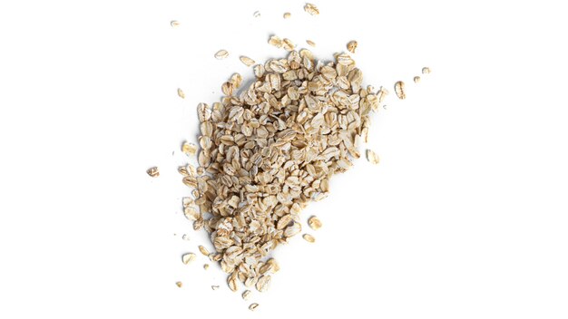 Oat flakes isolated on a white background