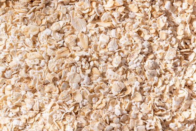 Oat grains flakes and flour