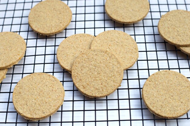 Oatcakes on a white background