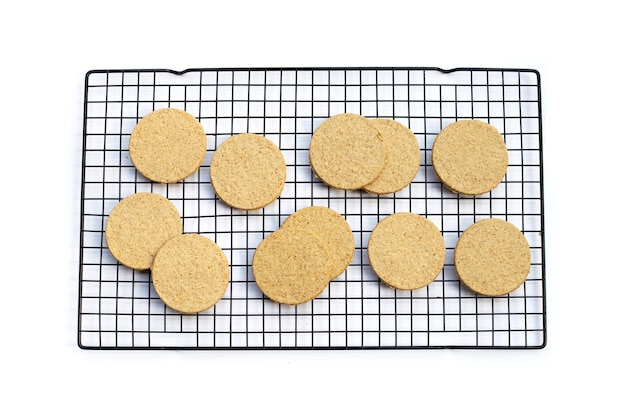 Photo oatcakes on a white background