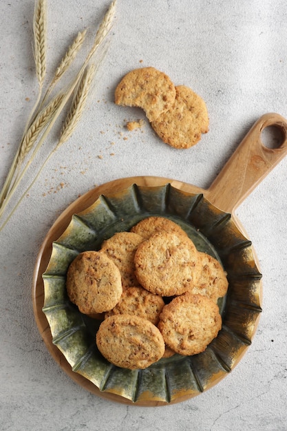 Photo oatmeal cereal cookies is healthy cookies for breakfast