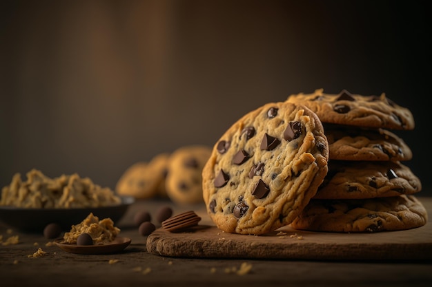 Oatmeal chocolate chip cookies Generative AI