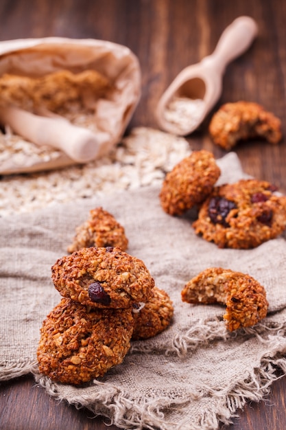 Oatmeal liver with hazelnuts and dried cranberries