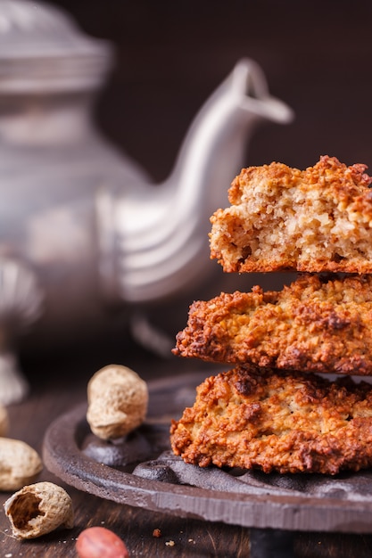 Oatmeal liver with peanut butter