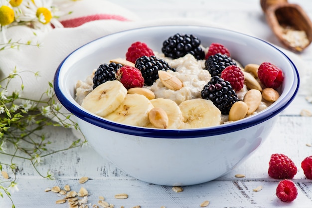 Oatmeal porridge in a bowl