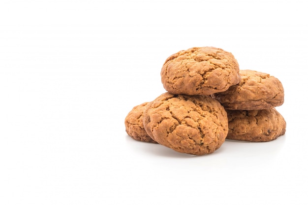 oatmeal raisin cookies on white