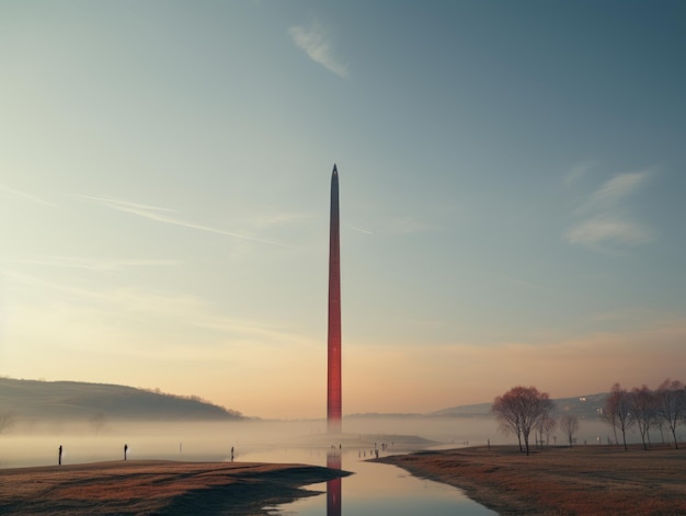 the obelisk at sunrise