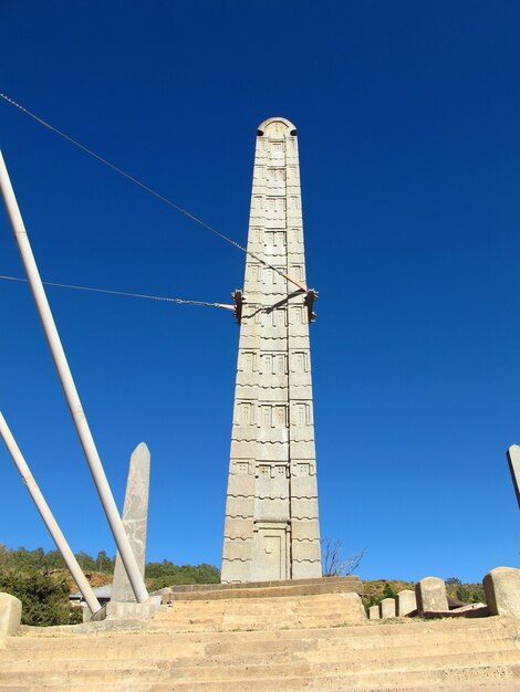 Obelisken in de stad axum, ethiopië