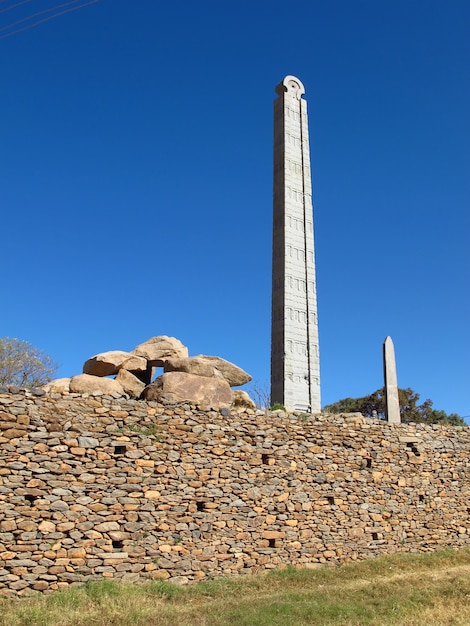 Obelisks in axum city, ethiopia