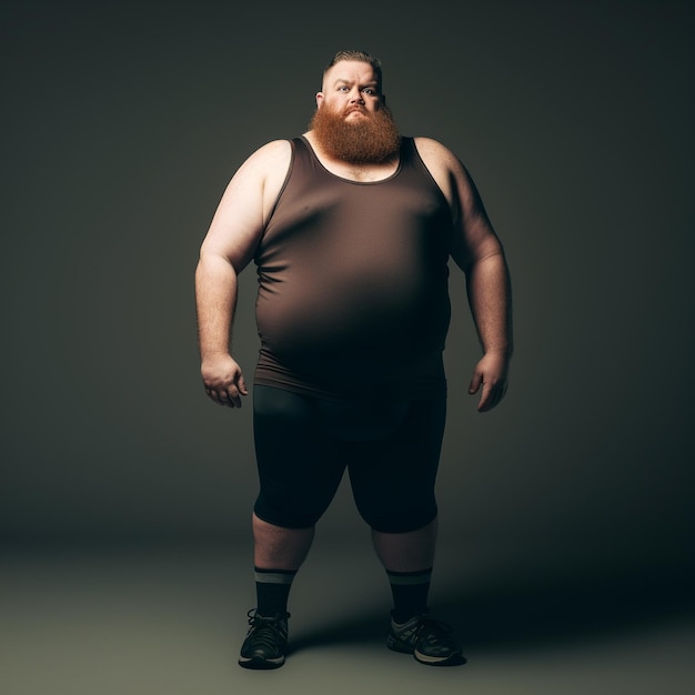 Obese man