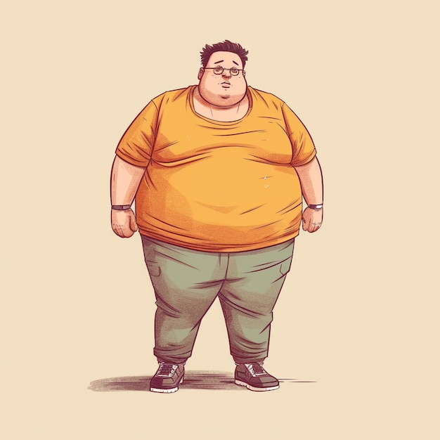 Obese man